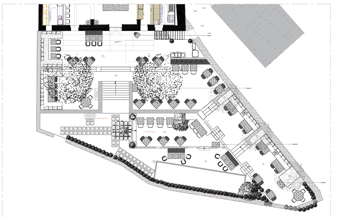 Beefbar Gordes terrace layout plan