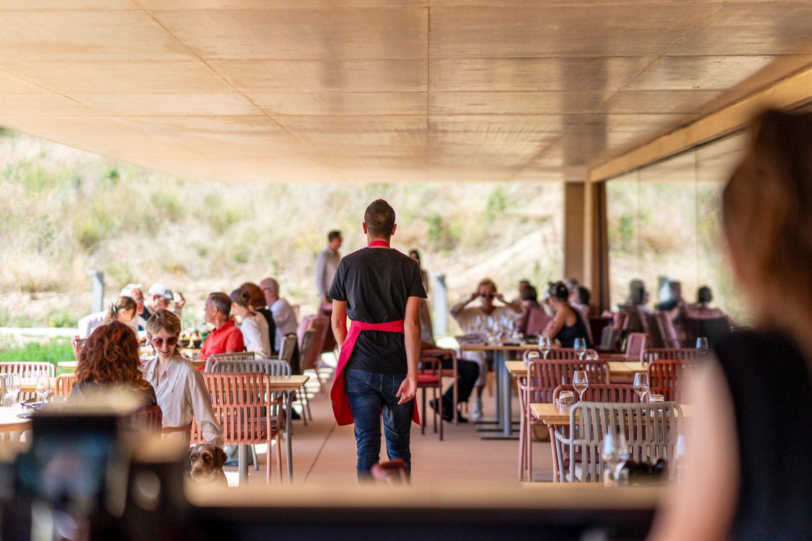 The terrace at Domaine Les Davids